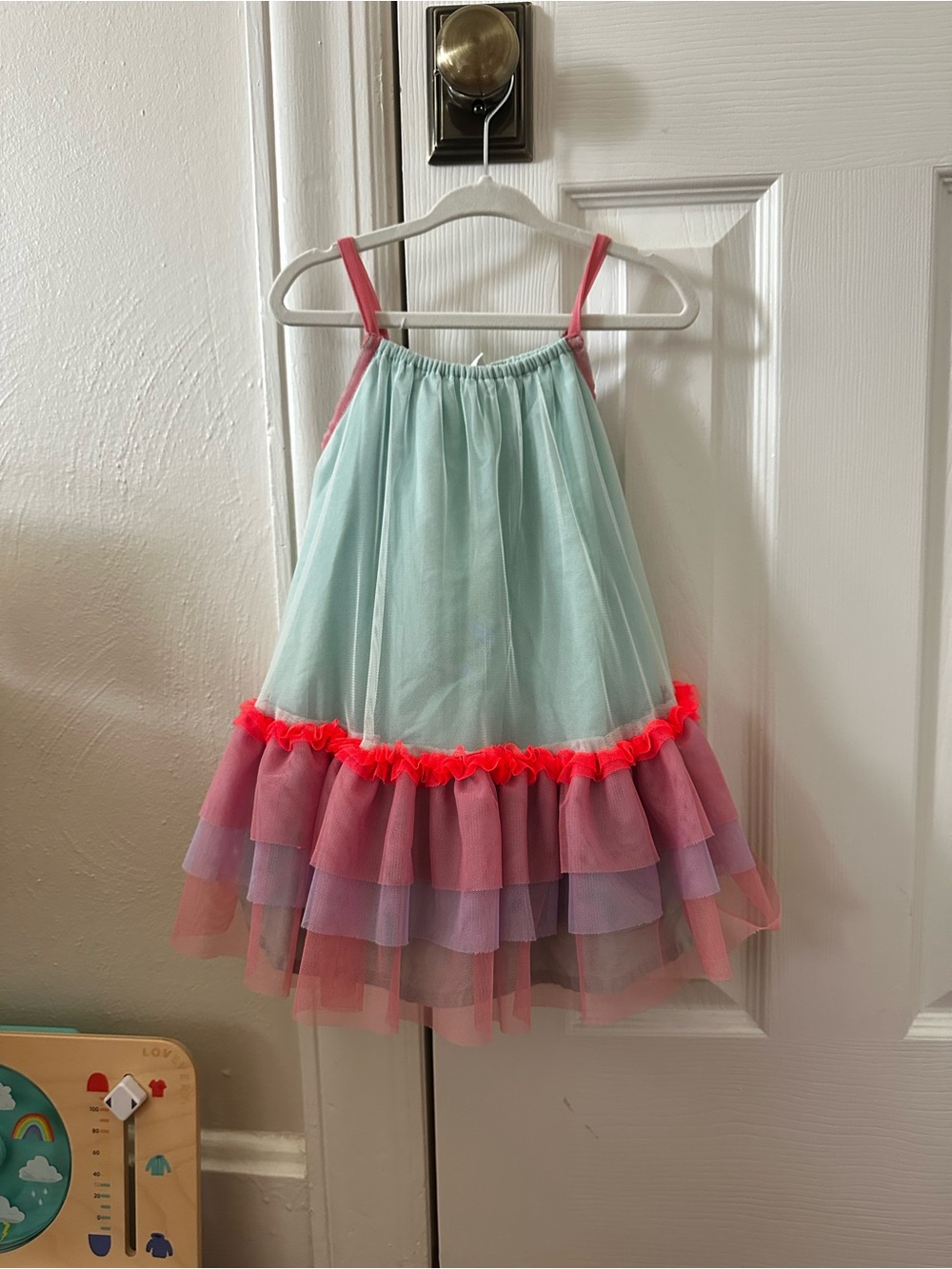 Gap Baby Aqua & Pink Tulle Dress - 2T